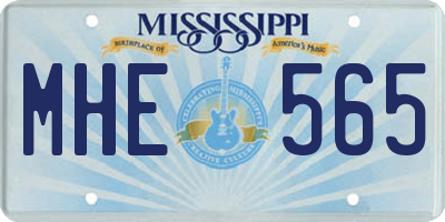 MS license plate MHE565