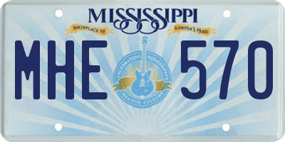 MS license plate MHE570