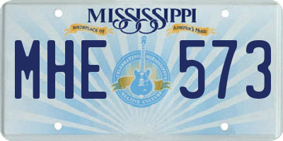 MS license plate MHE573