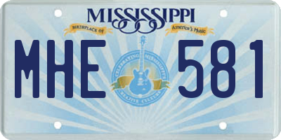 MS license plate MHE581