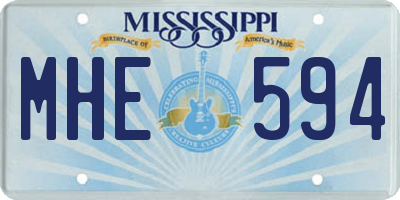 MS license plate MHE594