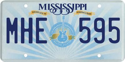 MS license plate MHE595