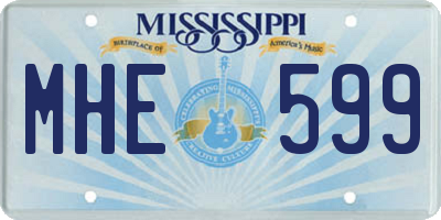 MS license plate MHE599