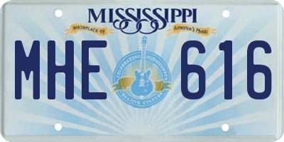 MS license plate MHE616