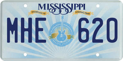 MS license plate MHE620