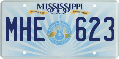 MS license plate MHE623