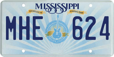 MS license plate MHE624