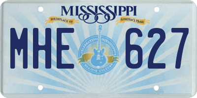 MS license plate MHE627