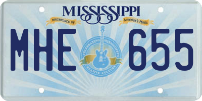 MS license plate MHE655