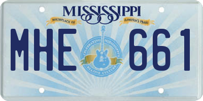 MS license plate MHE661