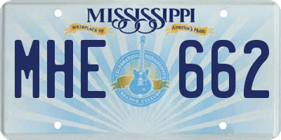 MS license plate MHE662