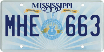 MS license plate MHE663