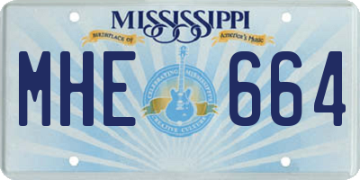 MS license plate MHE664
