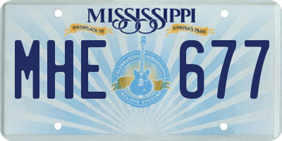 MS license plate MHE677