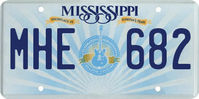 MS license plate MHE682