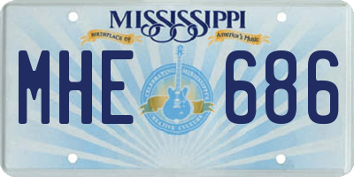 MS license plate MHE686