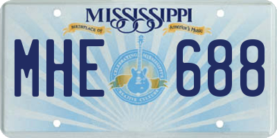 MS license plate MHE688
