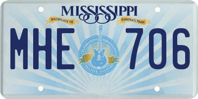 MS license plate MHE706