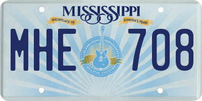 MS license plate MHE708