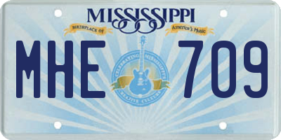MS license plate MHE709