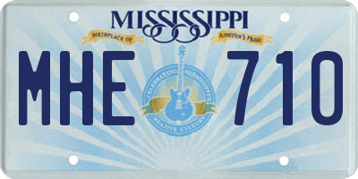 MS license plate MHE710