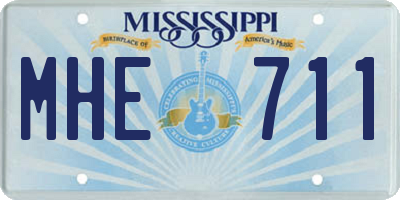 MS license plate MHE711