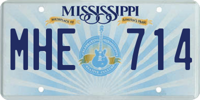 MS license plate MHE714