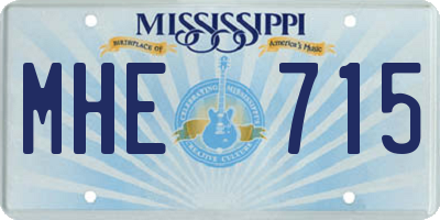 MS license plate MHE715