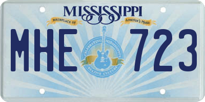 MS license plate MHE723