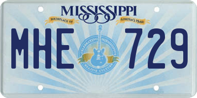 MS license plate MHE729