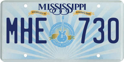 MS license plate MHE730
