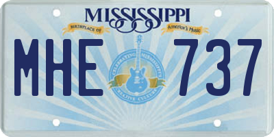 MS license plate MHE737