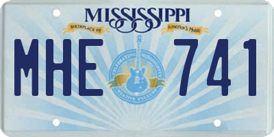 MS license plate MHE741
