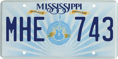 MS license plate MHE743