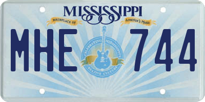 MS license plate MHE744