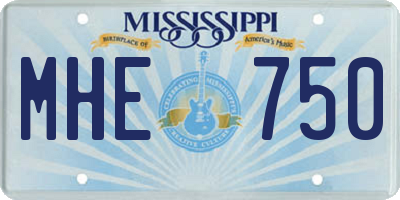 MS license plate MHE750