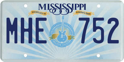 MS license plate MHE752