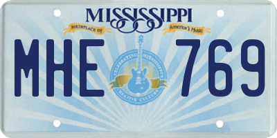 MS license plate MHE769