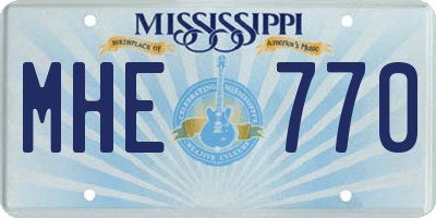 MS license plate MHE770