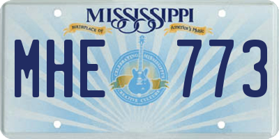MS license plate MHE773