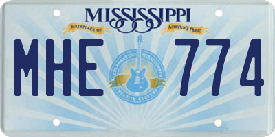MS license plate MHE774