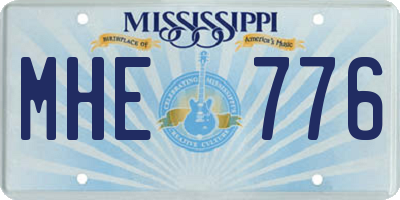 MS license plate MHE776