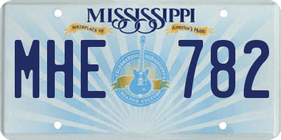 MS license plate MHE782