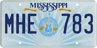 MS license plate MHE783