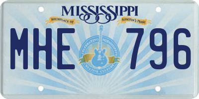 MS license plate MHE796