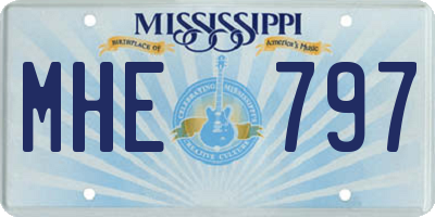 MS license plate MHE797