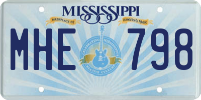 MS license plate MHE798