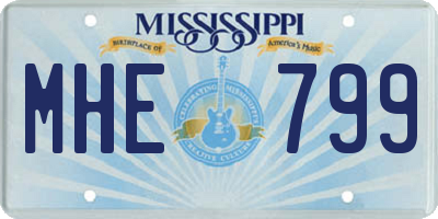 MS license plate MHE799