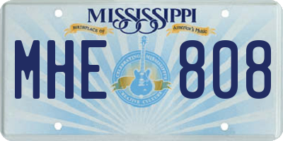 MS license plate MHE808