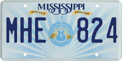 MS license plate MHE824